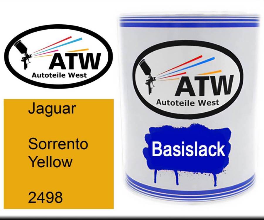 Jaguar, Sorrento Yellow, 2498: 1L Lackdose, von ATW Autoteile West.